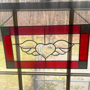 15 by 8 heart stained glass